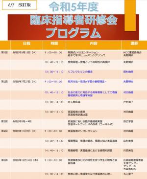 令和5年度臨床指導者研修会概要